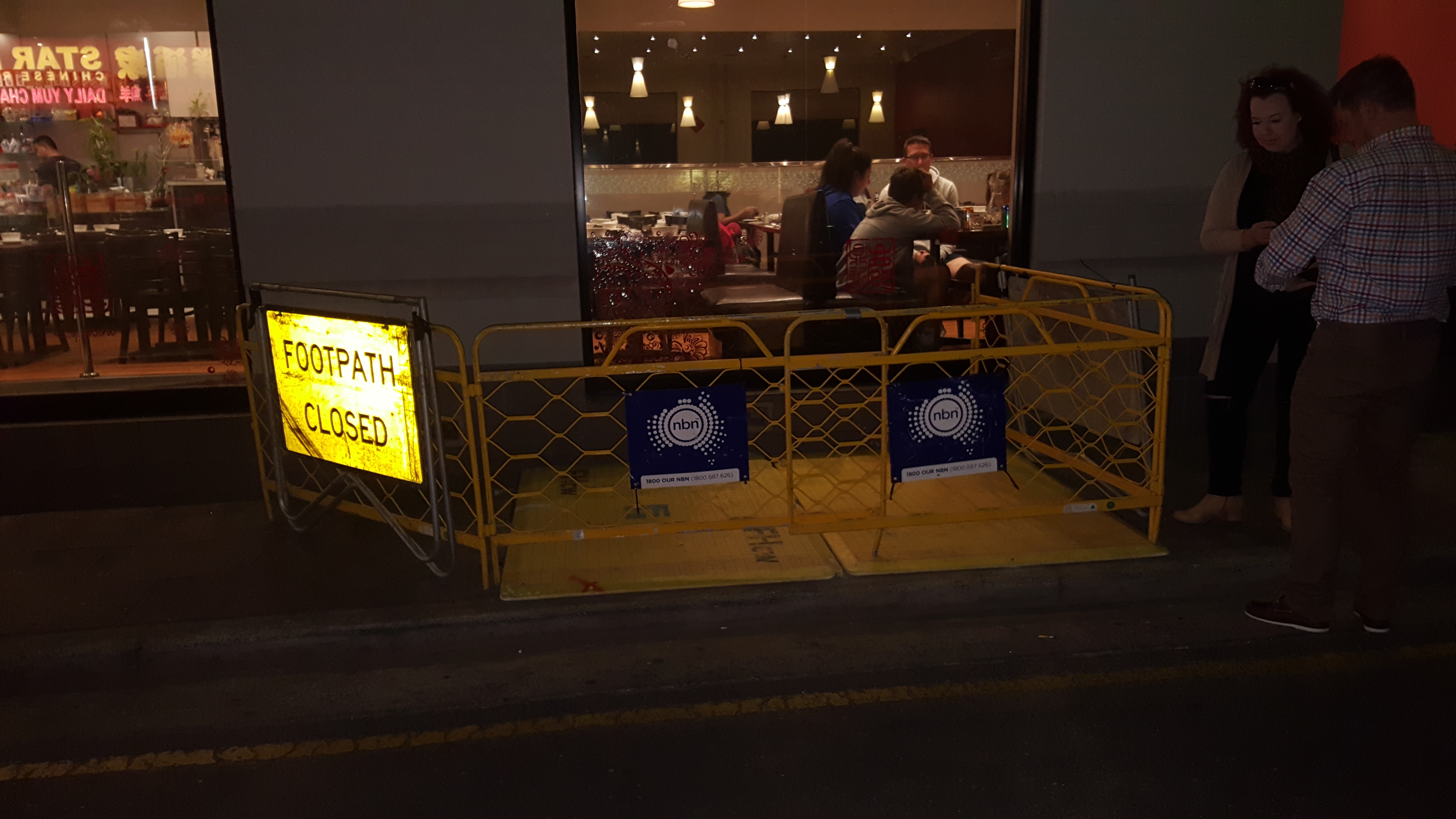 Manhole guard and worksite protection equipment on street during field work